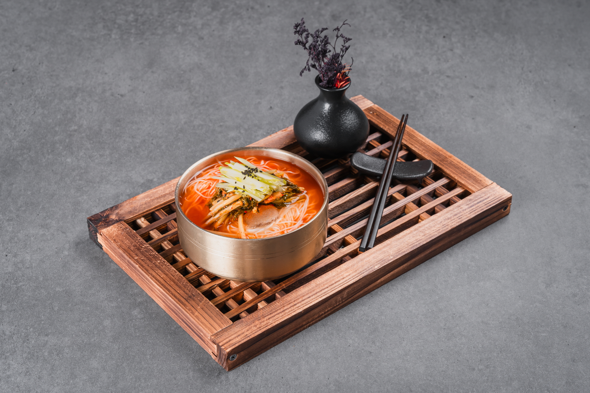 냉열무말이국수